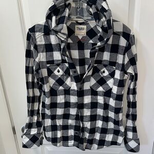 TNA boyfriend plaid button up